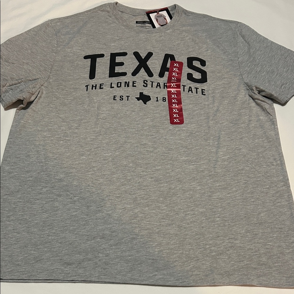 State of Mine Gray Texas Graphic T-Shirt XL NWT